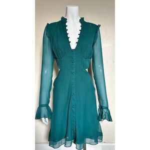 Teal ASOS tall cutout dress size 4